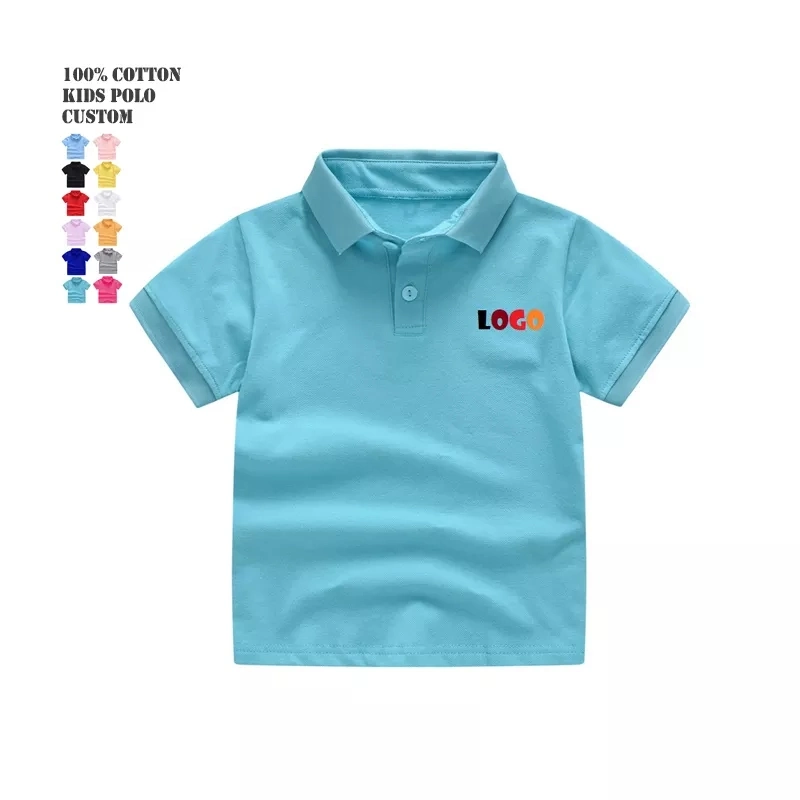 Customized Kids Cotton Sports Golf Polo Shirts