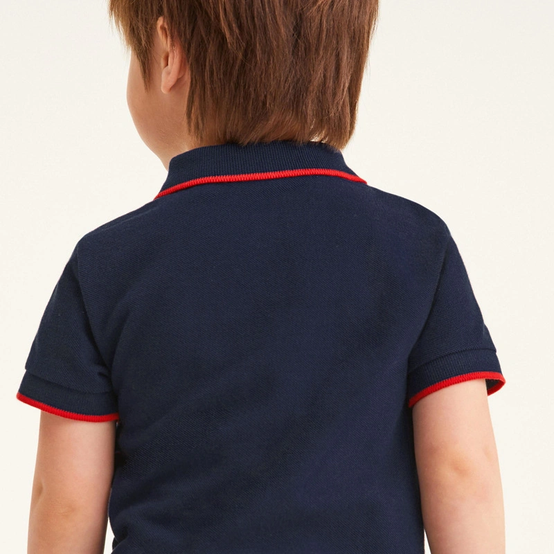 Wholesale Boys T-Shirts Polo Shirts Long Sleeve 100% Cotton Kids Baby T-Shirts Stripe School Uniform Polo T-Shirt for Kids