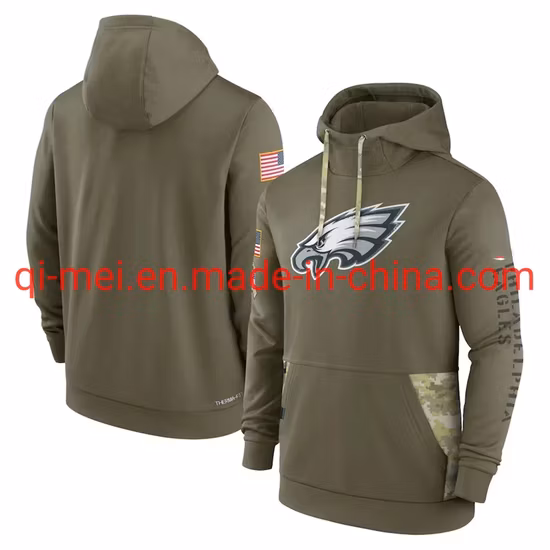 Herren Kinder Buccaneers Steelers 49ers Seahawks Commanders Eagles Jets Titans Olive 2022 Salute to Service Therma Performance Pullover Hoodie