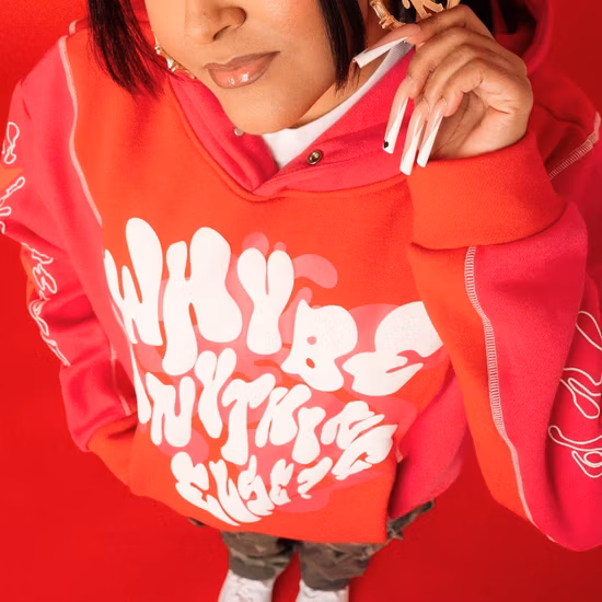 Hochwertiger Streetwear-Kapuzenpullover mit Farbblock-3D-Puff-Print für Herren