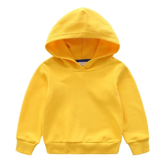 Bulk Fashion Dunkelgraue, dicke, einfarbige Siebdruck-Kapuzenpullover für Kinder