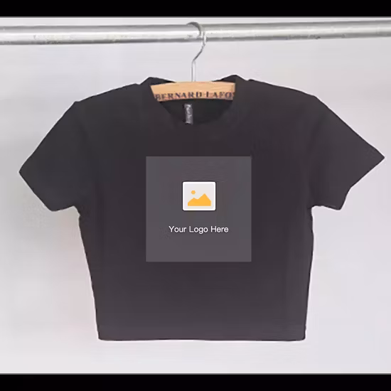 Individueller Druck, schlichtes Sommer-Baumwoll-Slim-Fit-T-Shirt, abgeschnittenes Damen-Rosa-T-Shirt, Tops, Hip-Hop-Frauen, weiße Passform, Crop-Top-T-Shirts